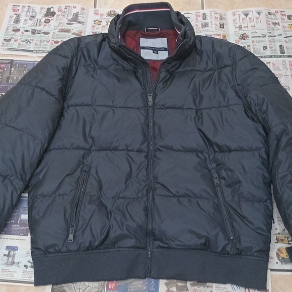 Mens Tommy Hilfiger Down Puffer Jacket 2xl Navy Blue - Picture 4 of 8